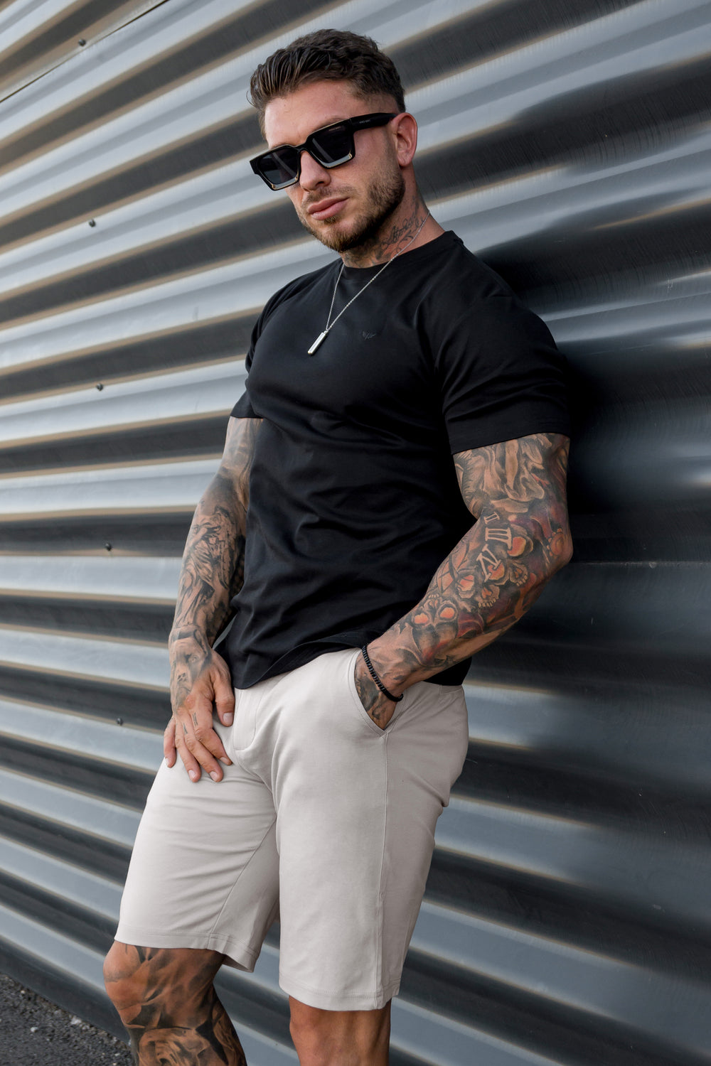 CAMISETA DE ALGODÓN PIMA EN NEGRO
