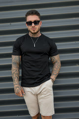 CAMISETA DE ALGODÓN PIMA EN NEGRO
