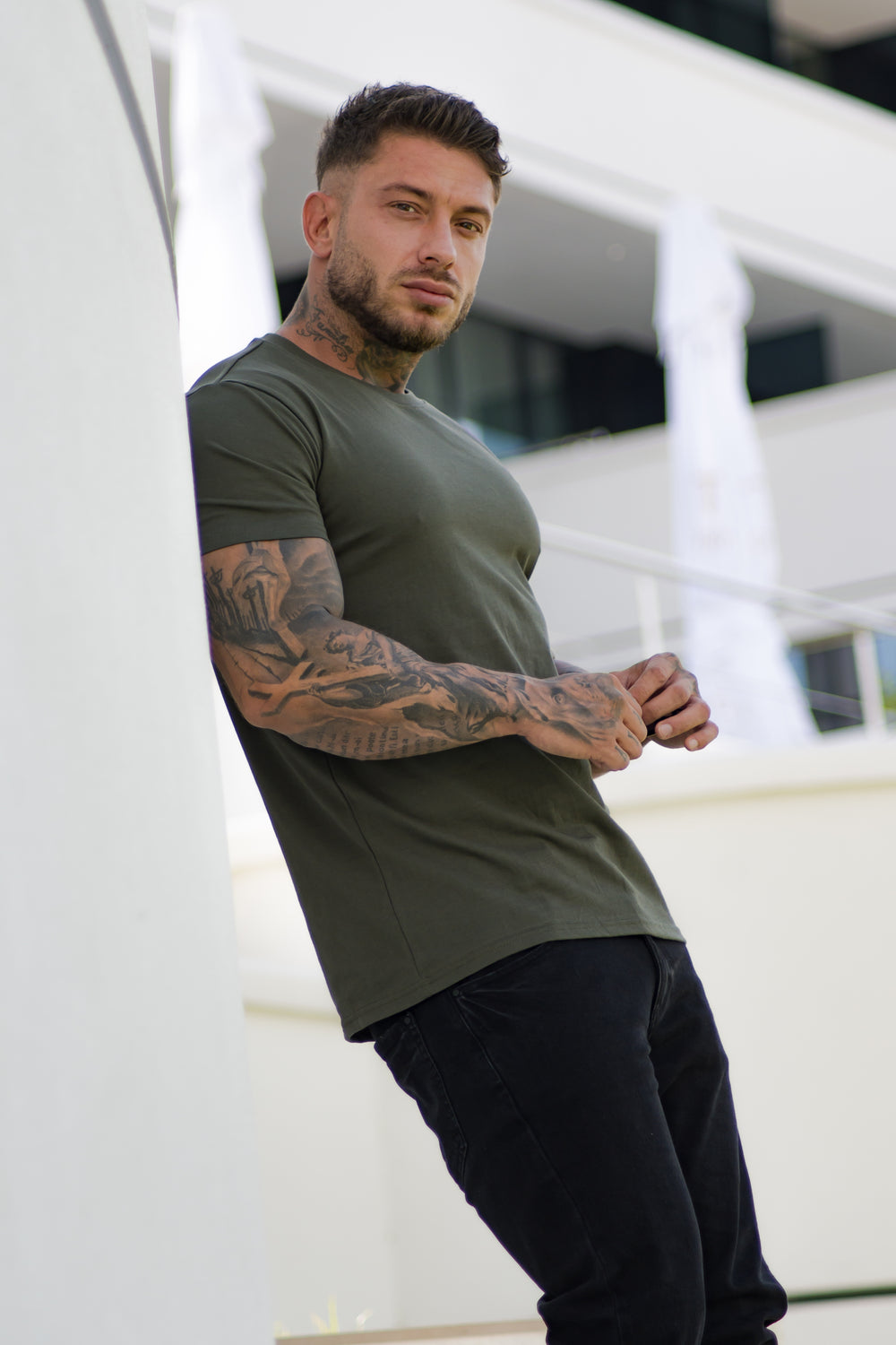 FLAVIO T-SHIRT DUNKELGRÜN