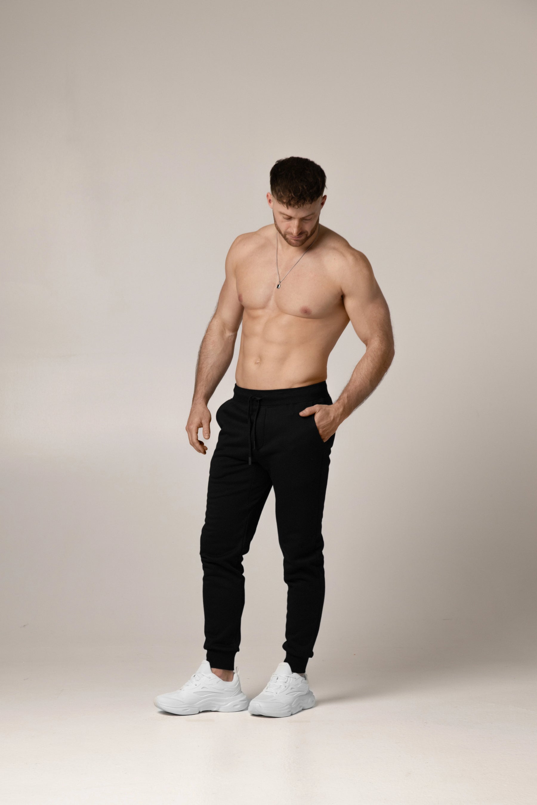 Marcello Heavyweight Joggers | Nero Profondo