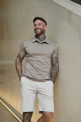 Polo de algodón Pima Lorenzo en beige