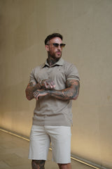 Polo de algodón Pima Lorenzo en beige