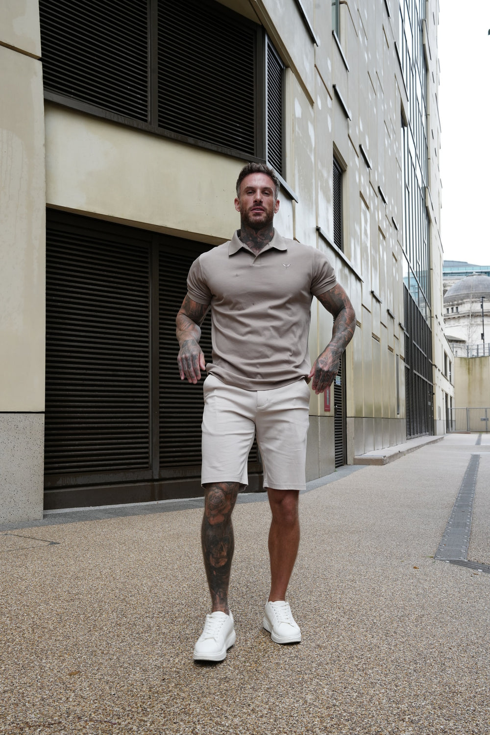 VITTORIO SHORTS AUS PIMA-BAUMWOLLE BEIGE