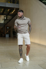 Polo de algodón Pima Lorenzo en beige