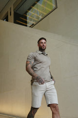 Polo de algodón Pima Lorenzo en beige