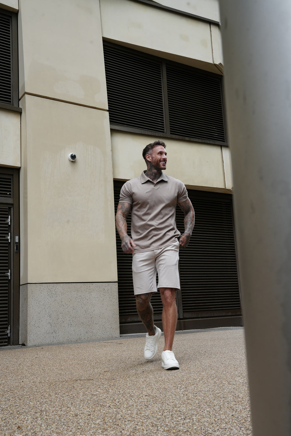 VITTORIO SHORTS AUS PIMA-BAUMWOLLE BEIGE