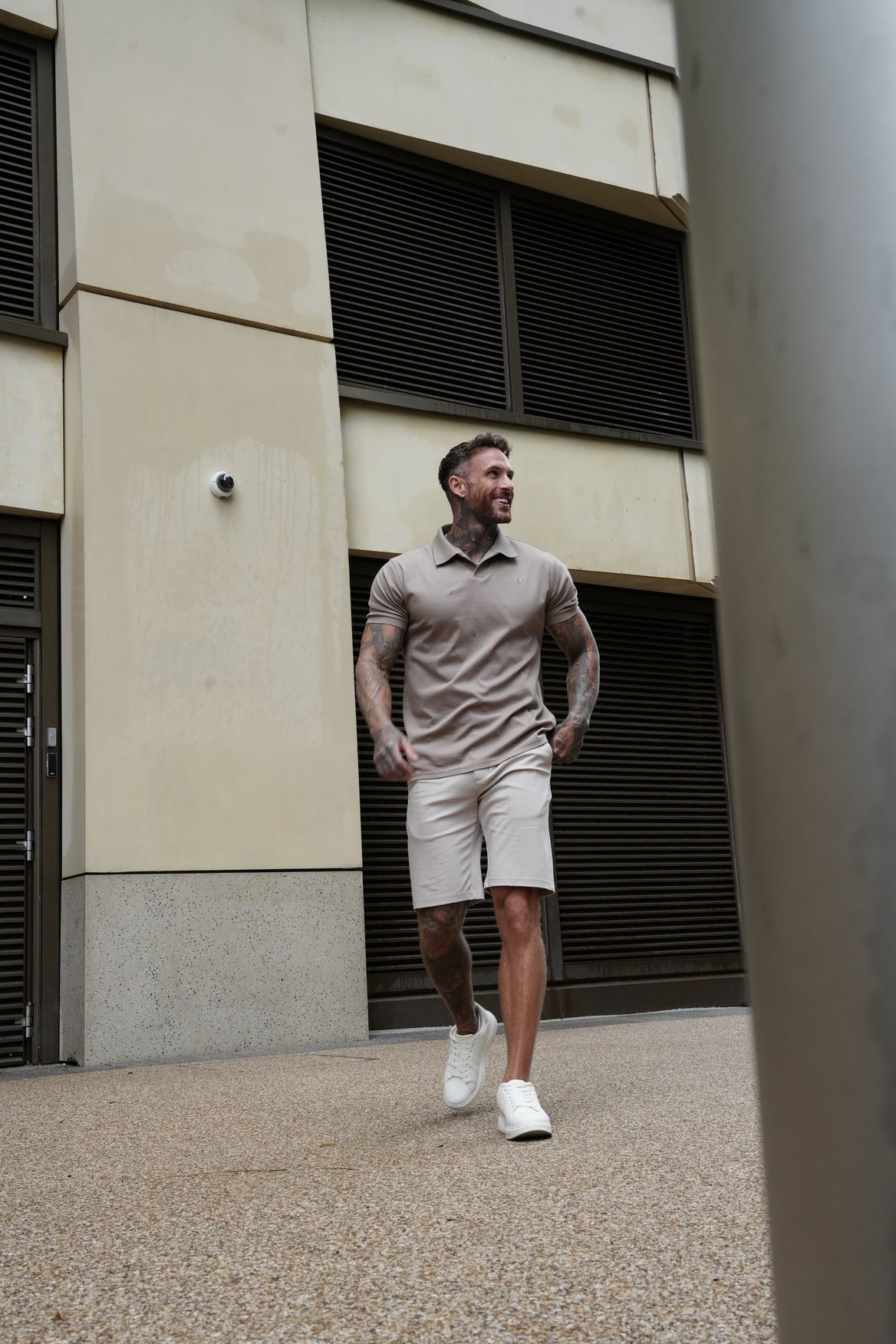 VITTORIO SHORTS AUS PIMA-BAUMWOLLE BEIGE