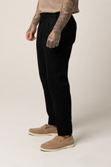 RICO Side buckle TROUSERS in BLACK