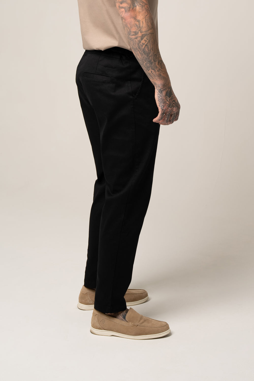 RICO Side buckle TROUSERS in BLACK