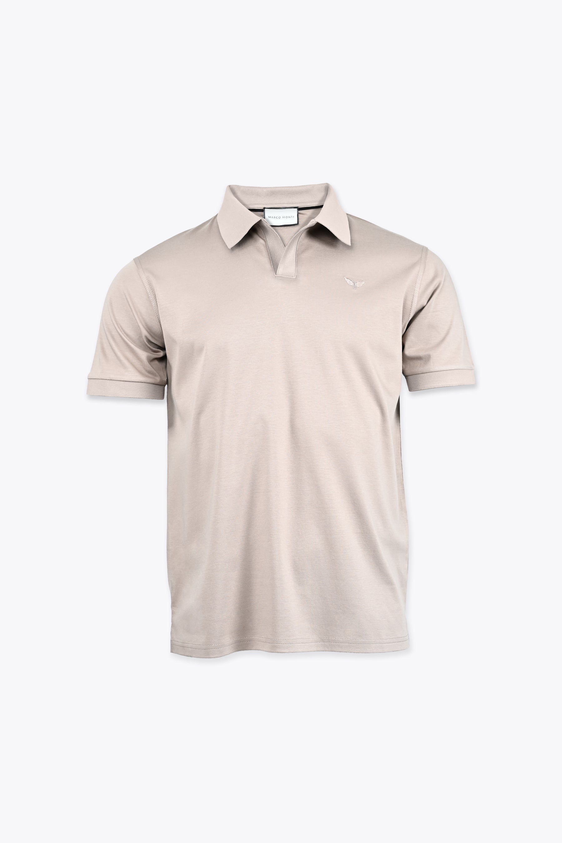LORENZO PIMA COTTON POLO in Beige