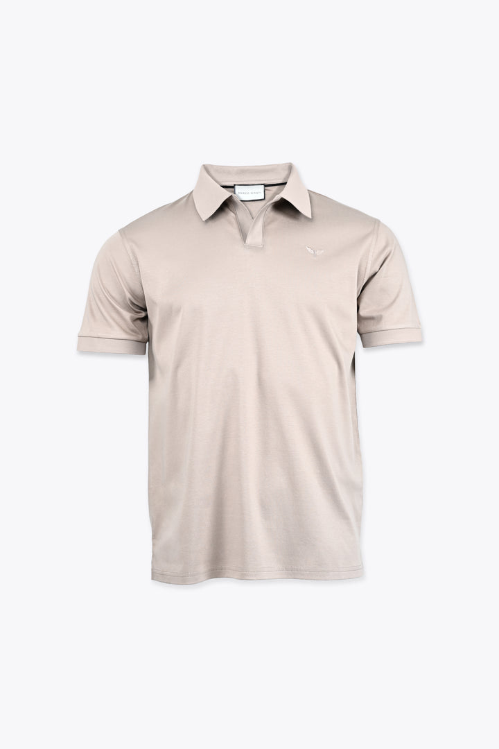 LORENZO PIMA COTTON POLO in Beige