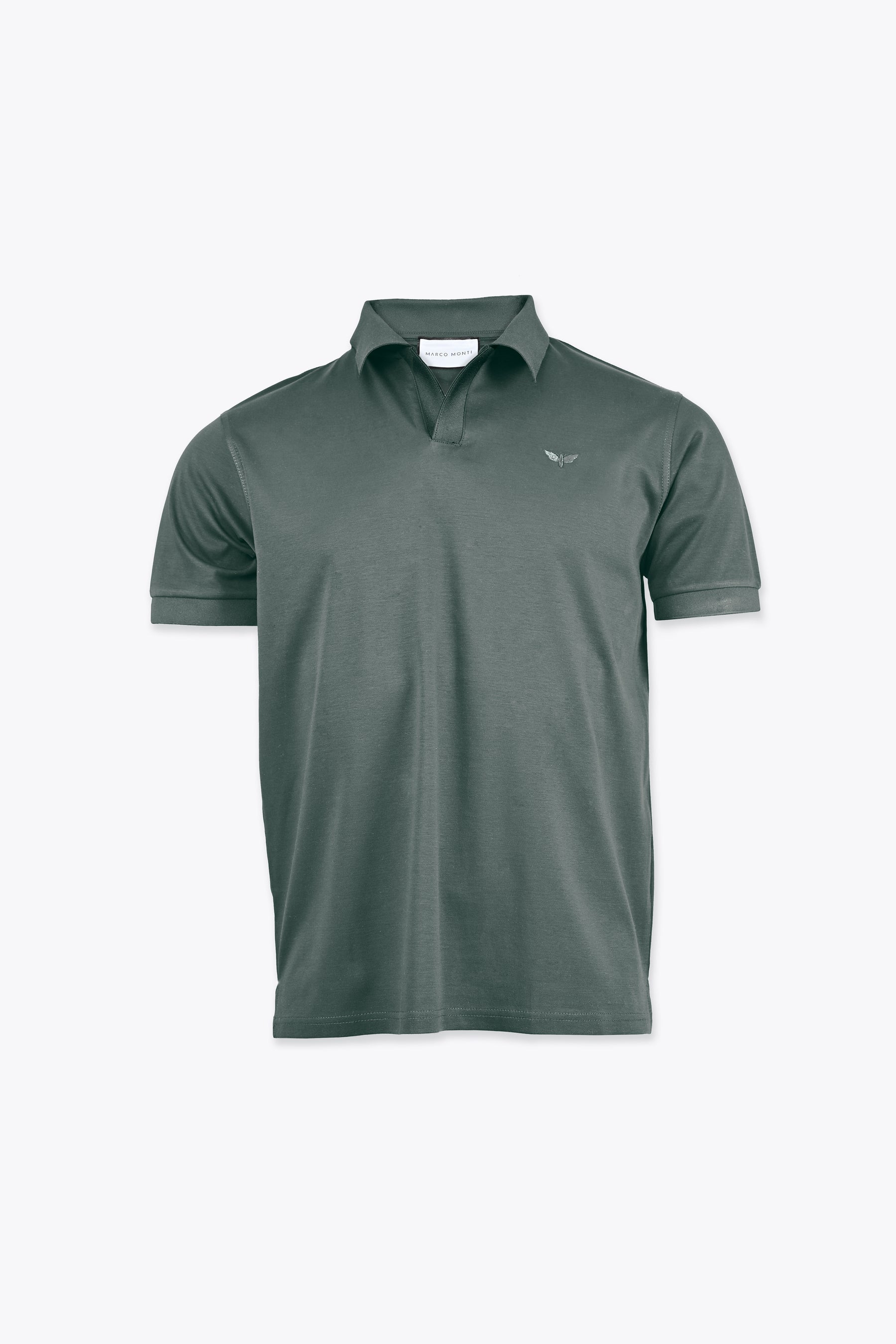 LORENZO PIMA COTTON POLO in Green
