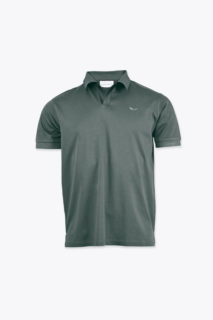 LORENZO PIMA COTTON POLO in Green