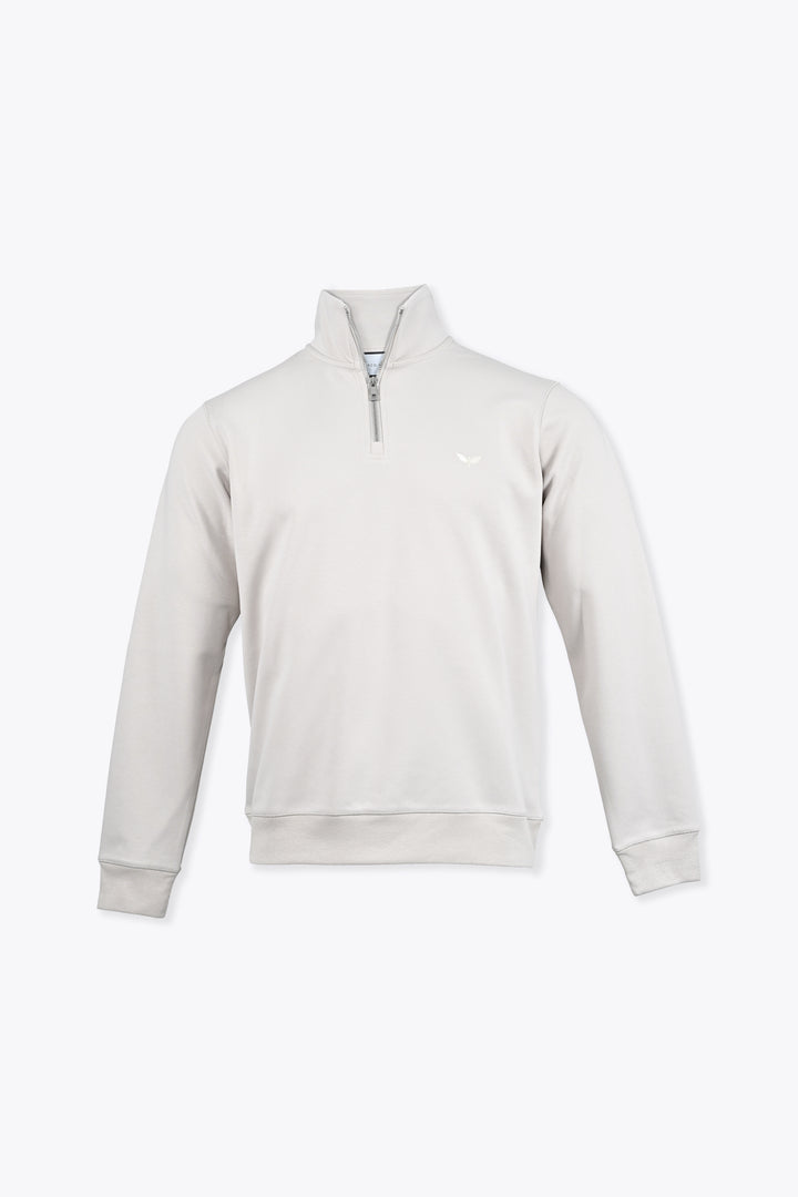 ALESSIO ZIPPER TOP BEIGE - GREY